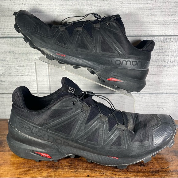 Salomon | Shoes | Salomon 46840 Speed Cross 5 Mens Black Trail Running  Shoes Size 4 | Poshmark